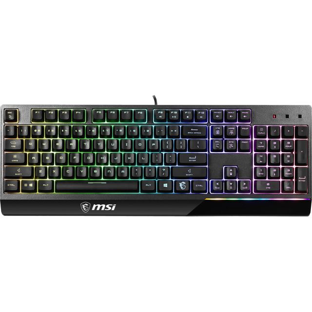 MSI Vigor GK30 Gaming Keyboard (UK layout) - Mechanical-like plunger switches, Water repellent keyboard design, RGB Mystic Light