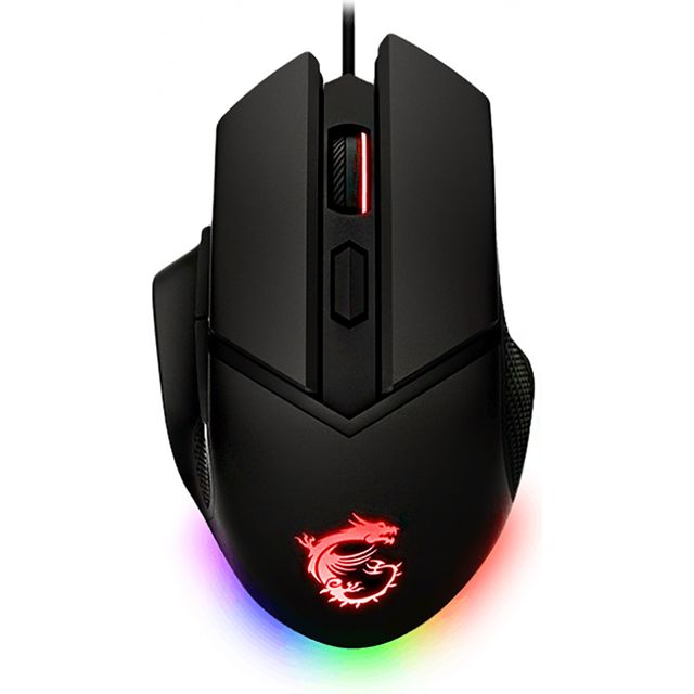 MSI CLUTCH GM20 ELITE Optical Gaming Mouse with MSI AGILITY GD70 Pro Gaming Mousepad '900mm x 400mm, Pro Silk Surface, MSI Dragon Design, Anti-slip shock-absorbing rubber base, Reinforced edges'