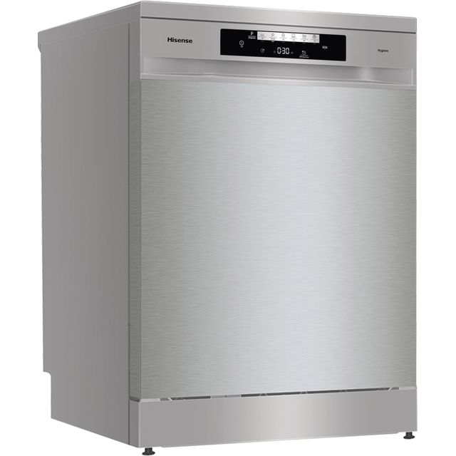 Hisense HS643D60XUK Standard Dishwasher – Stainless Steel – D Rated