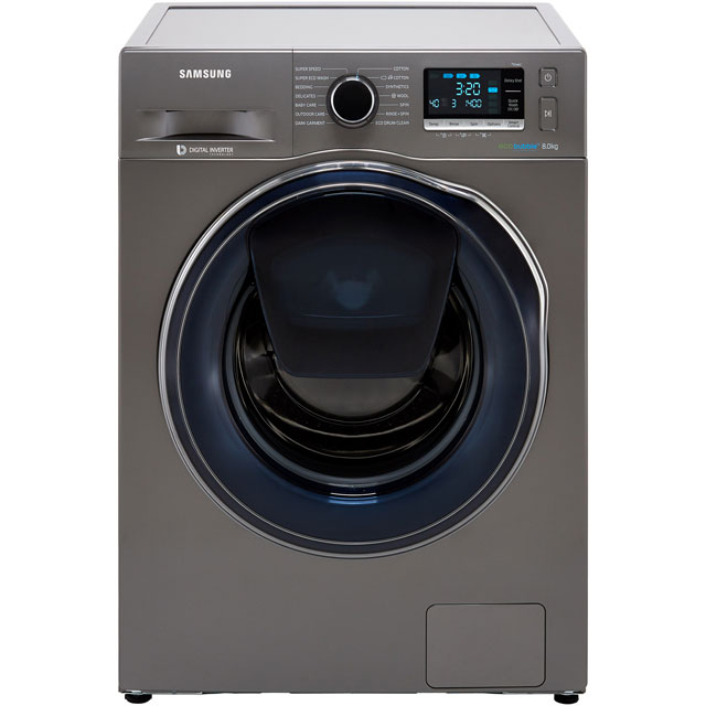 Samsung AddWash™ ecobubble™ WW80K6414QX 8Kg Washing Machine with 1400 rpm - Graphite - A+++ Rated - WW80K6414QX_GH - 1