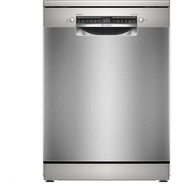 Bosch Series 6 SMS6ZCI10G Wifi Connected Standard Dishwasher - Silver - B Rated