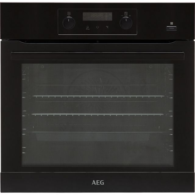 AEG BEB355020B Built In Electric Single Oven with added Steam Function - Black - A+ Rated
