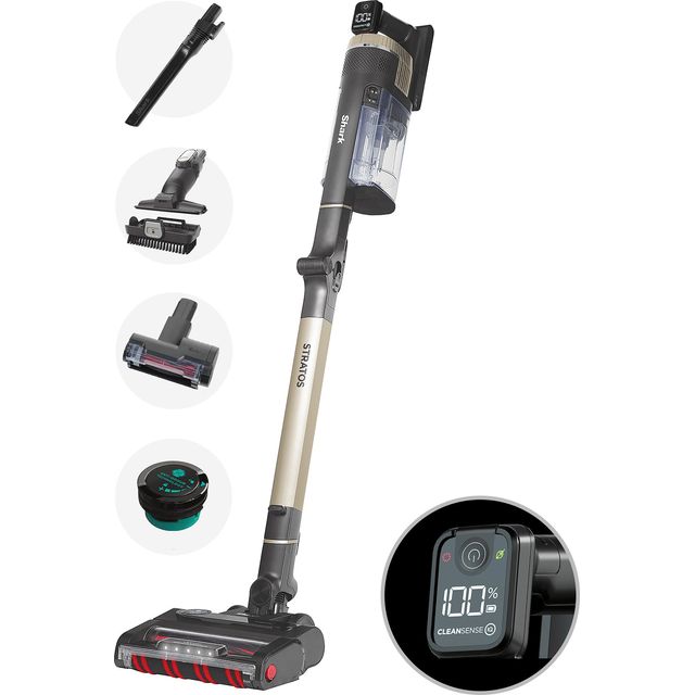 Shark Stratos with Anti-Hair Wrap Plus & Clean Sense IQ IZ400UKT Cordless Vacuum Cleaner with up to 60 Minutes Run Time - Charcoal Grey / Copper