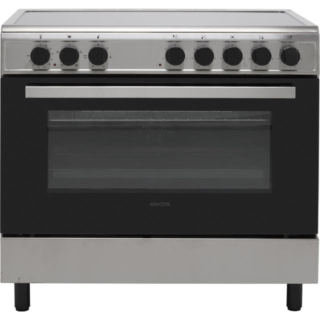Electra SCR90SS 90cm Electric Range Cooker with Ceramic Hob - Stainless Steel - A Rated
