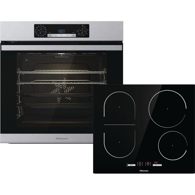 Hisense BI6065IXUK Built In Electric Single Oven and Induction Hob Pack - Black - A+ Rated