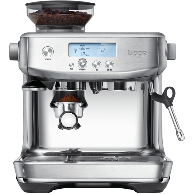 Sage The Barista Pro SES878BSS Espresso Coffee Machine with Integrated Burr Grinder - Brushed Stainless Steel