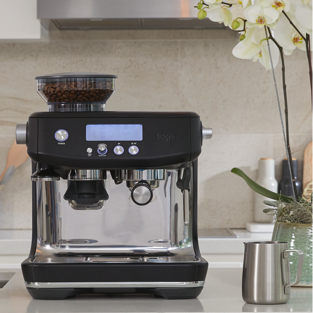Sage The Barista Pro SES878BTR Espresso Coffee Machine with Integrated Burr Grinder - Black Truffle