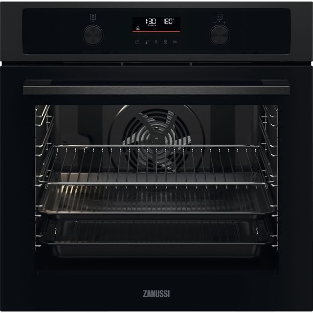 Zanussi ZOPNA7KN Built In Electric Single Oven and Pyrolytic Cleaning - Black - A+ Rated