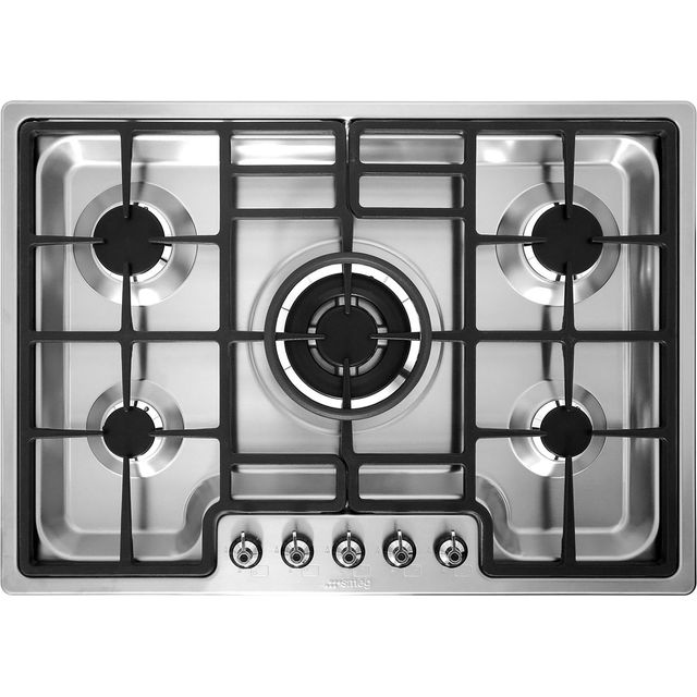 Smeg PGF75-4 Built In Gas Hob - Stainless Steel - PGF75-4_SS - 1