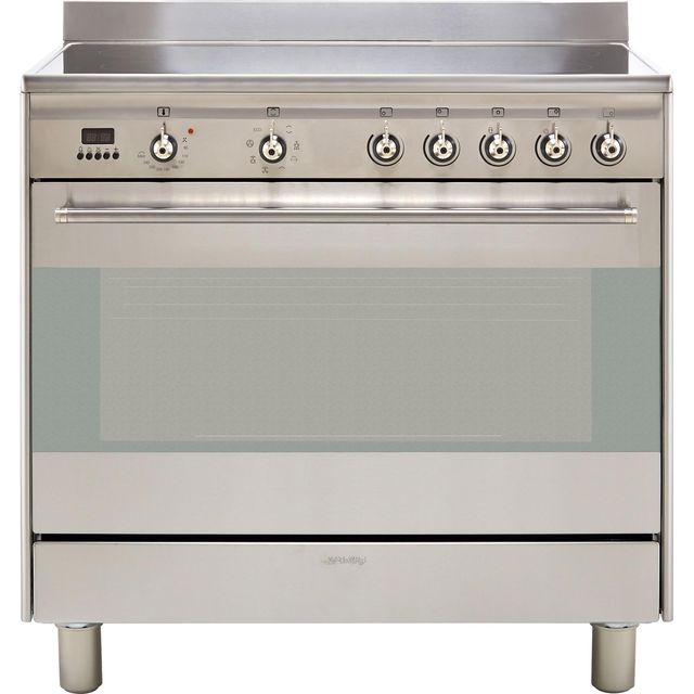Smeg Concert SUK91CMX9 90cm Electric Range Cooker with Ceramic Hob - Stainless Steel - A Rated