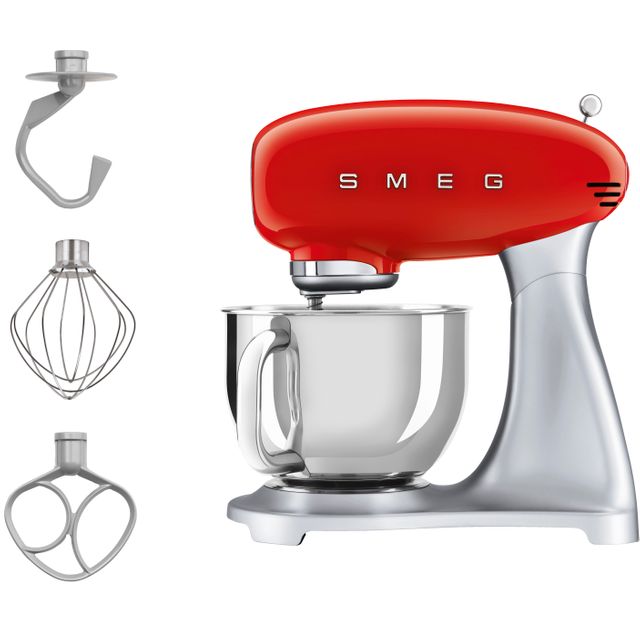 Smeg SMF02RDUK Stand Mixer with 4.8 Litre Bowl - Red
