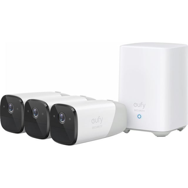 Eufy eufyCam 2 Pro - 2K 3 Camera Kit 2K Smart Home Security Camera - White