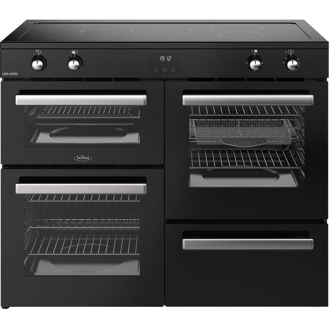 Belling Cookcentre 110Ei 110cm Electric Range Cooker with Induction Hob – Black – A/A Rated