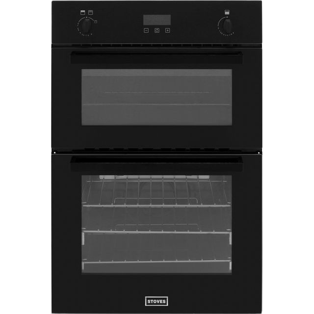 Stoves BI900G Built In Gas Double Oven with Full Width Electric Grill - Black - A/A Rated
