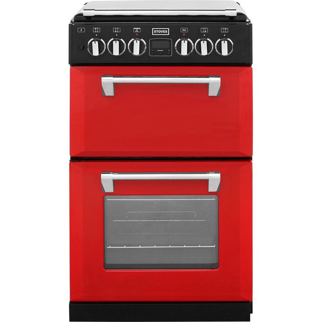 Stoves Mini Range RICHMOND550DFW 55cm Freestanding Dual Fuel Cooker - Hot Jalapeno - A/A Rated