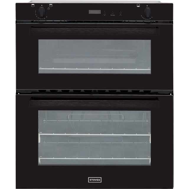 Stoves SGB700PS Built Under Gas Double Oven with Full Width Electric Grill - Black - A/A Rated