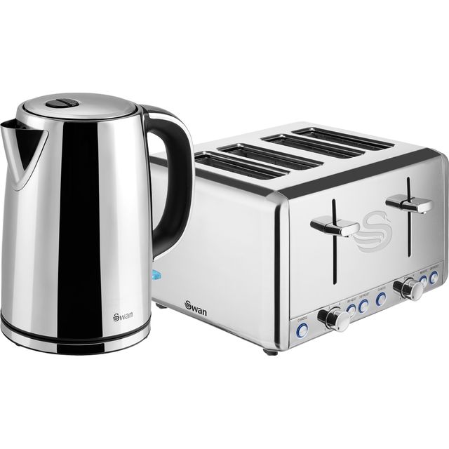 Swan STP2081N Kettle And Toaster Set - Stainless Steel