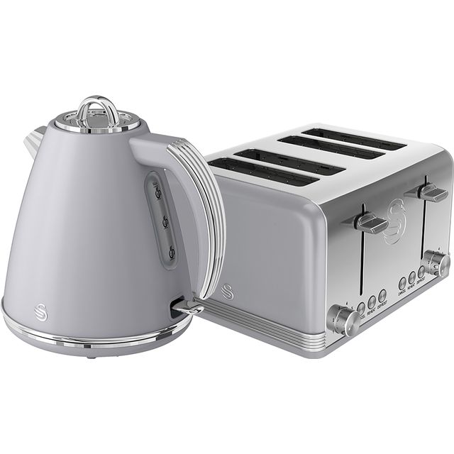 Swan Retro STP7041GRN Kettle And Toaster Set - Grey