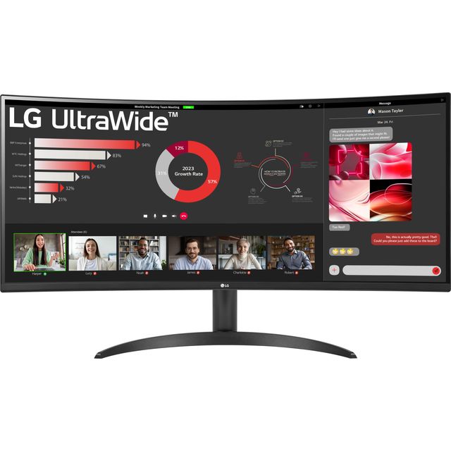 LG UltraWide™ 34" Quad HD 100Hz Monitor with AMD FreeSync - Black