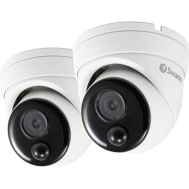 Swann Add on Dome Camera 2 Pack Full HD 1080p Smart Home Security Camera - White