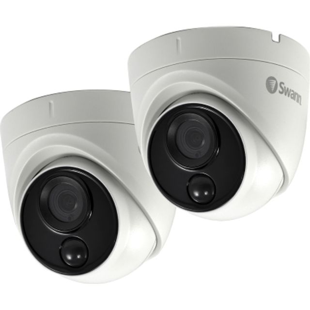 Swann Dome Security Camera 2 Pack 4K Smart Home Security Camera - White