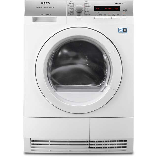 AEG Lavatherm T76781IH1 Free Standing Condenser Tumble Dryer in White