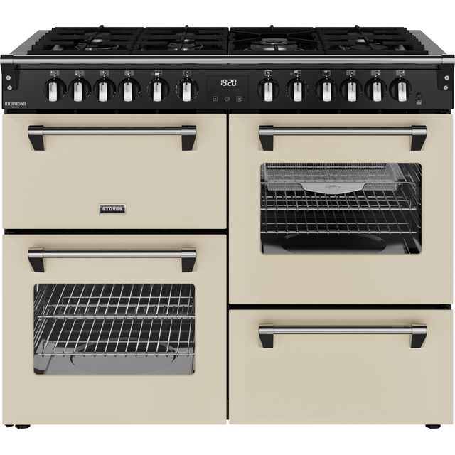 Stoves Richmond Deluxe 110cm Dual Fuel Range Cooker - Cream - A/A/A Rated