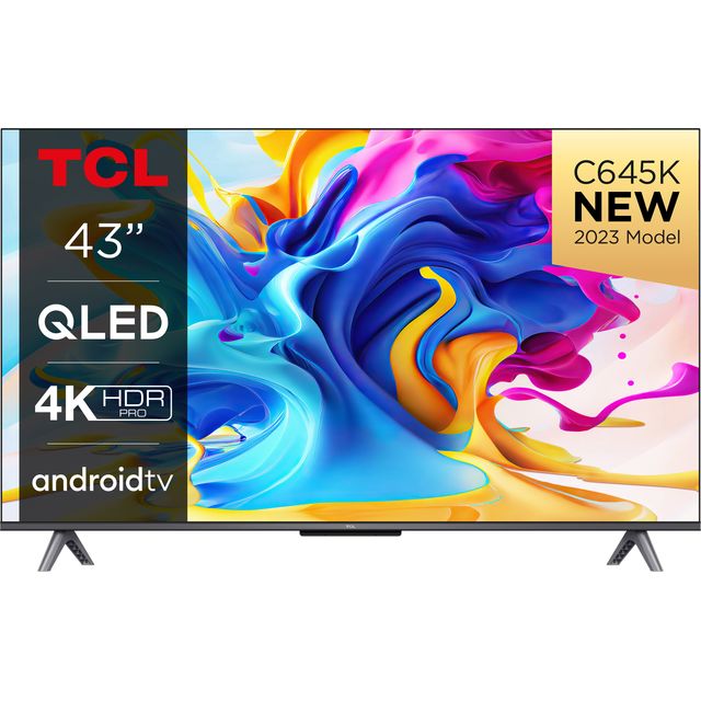 43C645K 43'' QLED 4K Ultra HD HDR Android Smart TV (Google Assistant, Freeview Play, Dolby Atmos, Dolby Vision, HDR10+, 120Hz Game Accelerator, Motion Clarity) (43'')