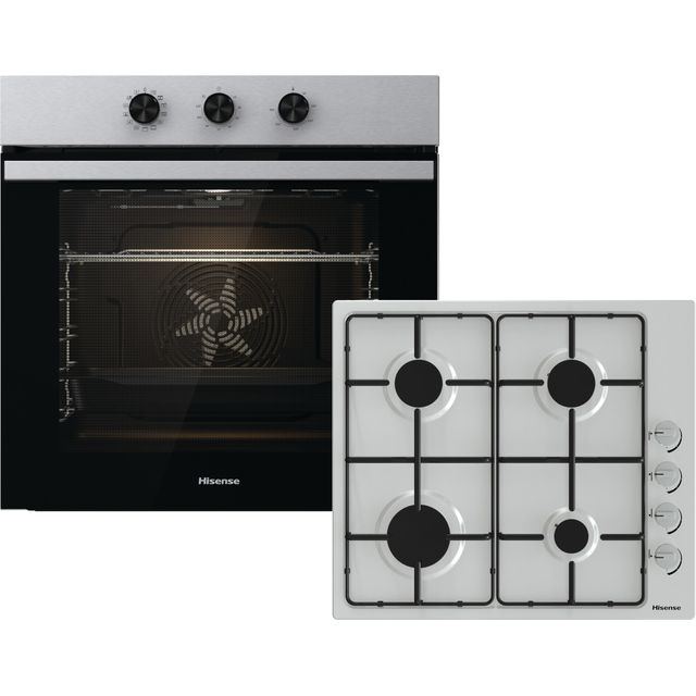 Hisense BI6061GSUK Built In Electric Single Oven and Gas Hob Pack - Stainless Steel - A Rated