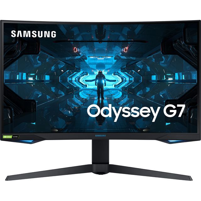Samsung Odyssey G7 27 Wide Quad HD 240Hz Monitor with AMD FreeSync with NVidia G-Sync - Black