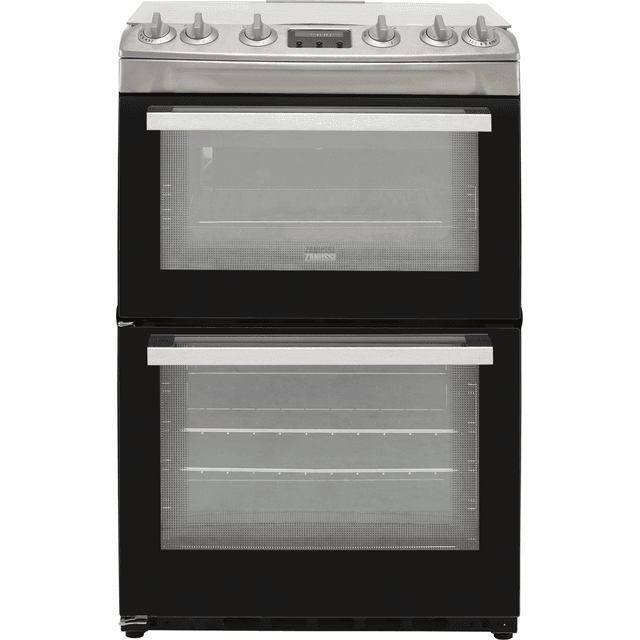 Zanussi ZCG63260XE 60cm Freestanding Gas Cooker with Full Width Electric Grill - Stainless Steel - A/A Rated