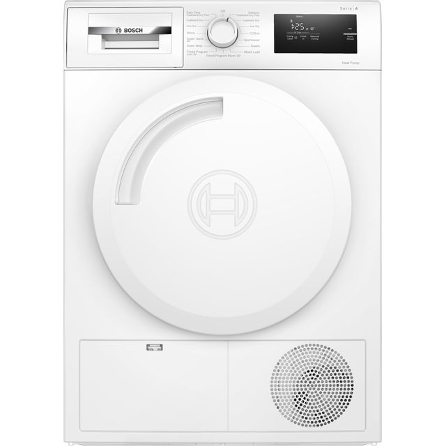 Bosch Series 4 WTH84001GB 8Kg Heat Pump Tumble Dryer - White - A+ Rated