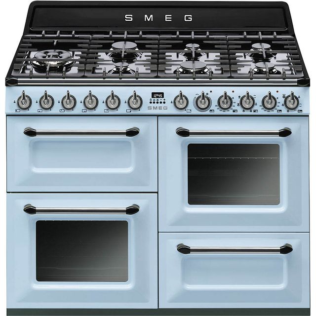 Smeg Victoria TR4110AZ 110cm Dual Fuel Range Cooker – Pastel Blue – A/A Rated