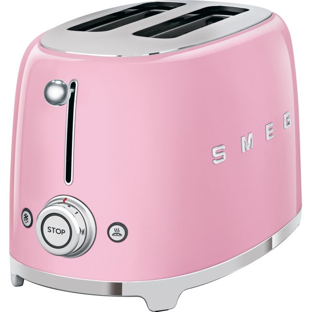 Tsf Pkuk Pk Smeg Toaster Pink Slices Ao