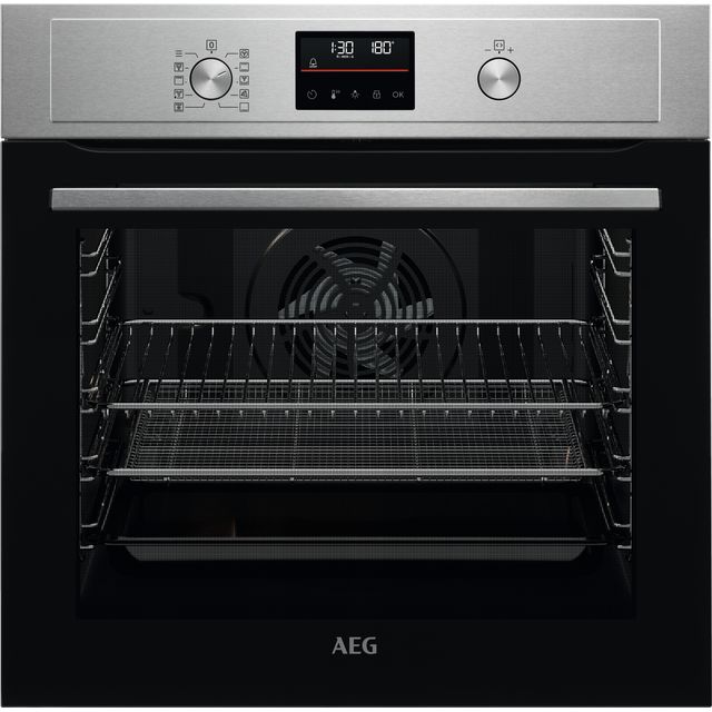 AEG 6000 Series BPX535A61M Built In Electric Single Oven and Pyrolytic Cleaning - Stainless Steel - A+ Rated