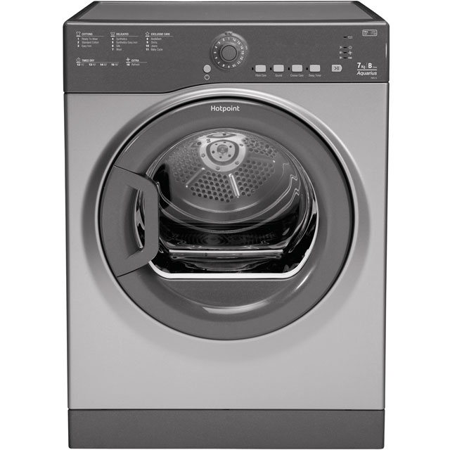 Hotpoint Aquarius TVFS73BGG Free Standing Vented Tumble Dryer in Graphite
