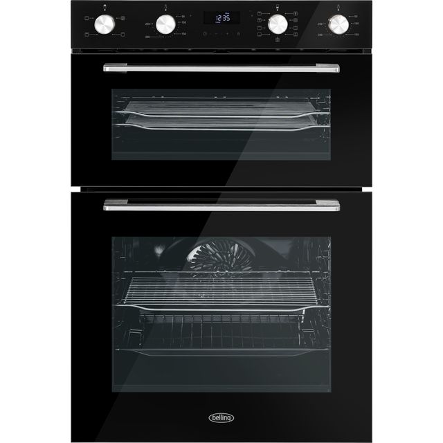 Belling ComfortCook™ BEL BI903MFC Built In Electric Double Oven – Black – A/A Rated