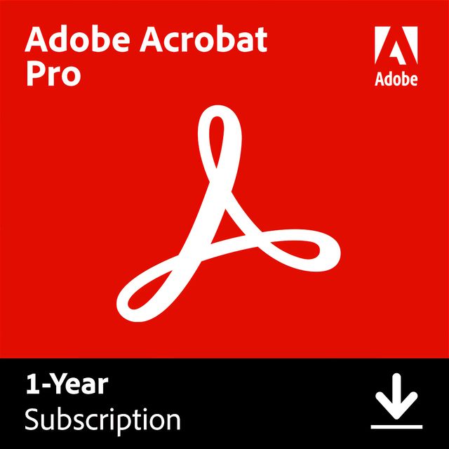 Adobe Acrobat Pro Digital Download for Windows Or Mac, for 1 User - Annual Renewable Subscription, 12 Months Included