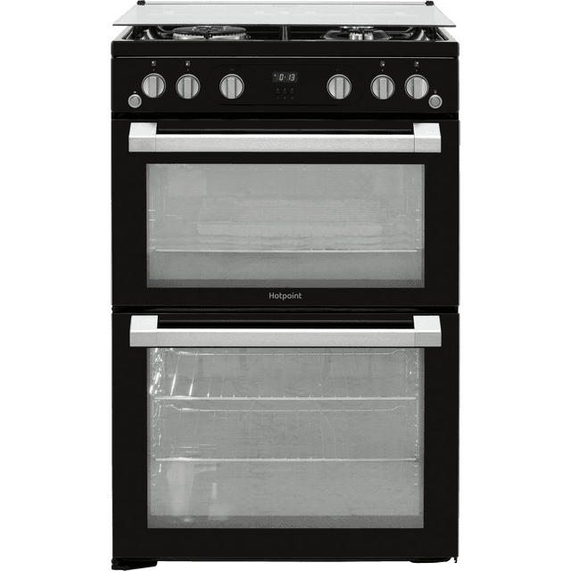 Hotpoint HDM67G0C2CB/UK Freestanding Gas Cooker - Black - A+/A+ Rated