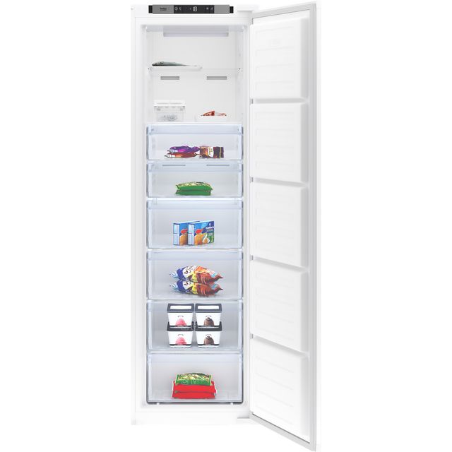 Beko BFFD4577 Integrated Frost Free Upright Freezer with Sliding Door Fixing Kit - E Rated