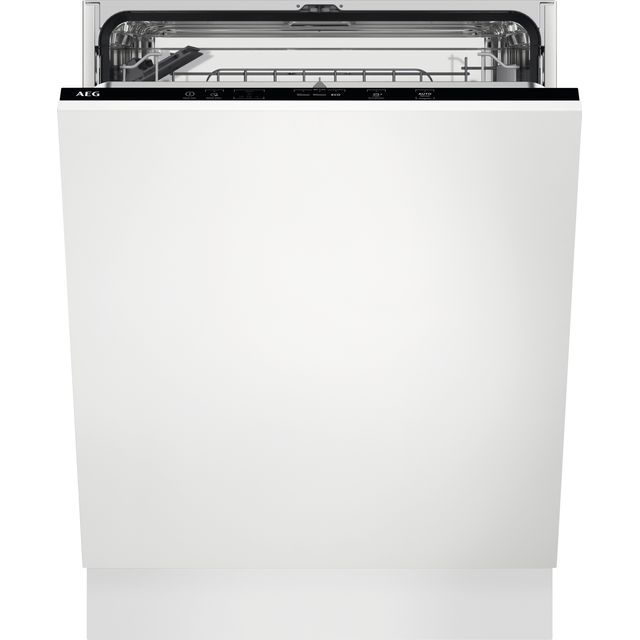 AEG FSB42607Z Fully Integrated Standard Dishwasher - Black Control Panel with Sliding Door Fixing Kit - E Rated