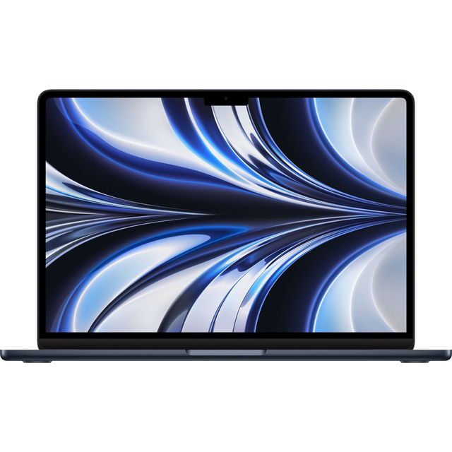 Apple 2022 MacBook Air laptop with M2 chip: 13.6-inch Liquid Retina display, 8GB RAM, 256GB SSD storage, backlit keyboard, 1080p FaceTime HD camera. Works with iPhone and iPad; Midnight