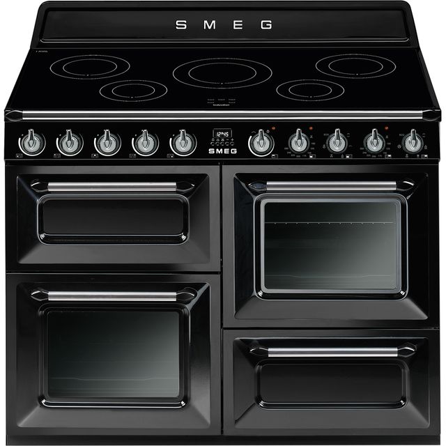 Smeg Victoria TR4110IBL2 110cm Electric Range Cooker with Induction Hob - Black - A/A Rated