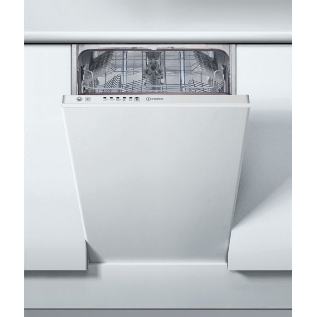 Indesit DI9E2B10UK Fully Integrated Slimline Dishwasher - White Control Panel with Fixed Door Fixing Kit - F Rated