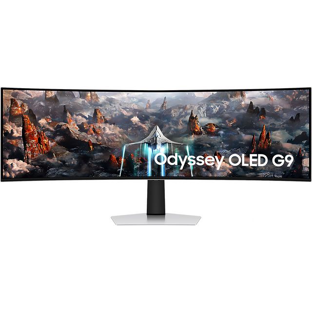 Samsung Odyssey G9 49 DQHD 240Hz OLED Monitor with AMD FreeSync - Silver