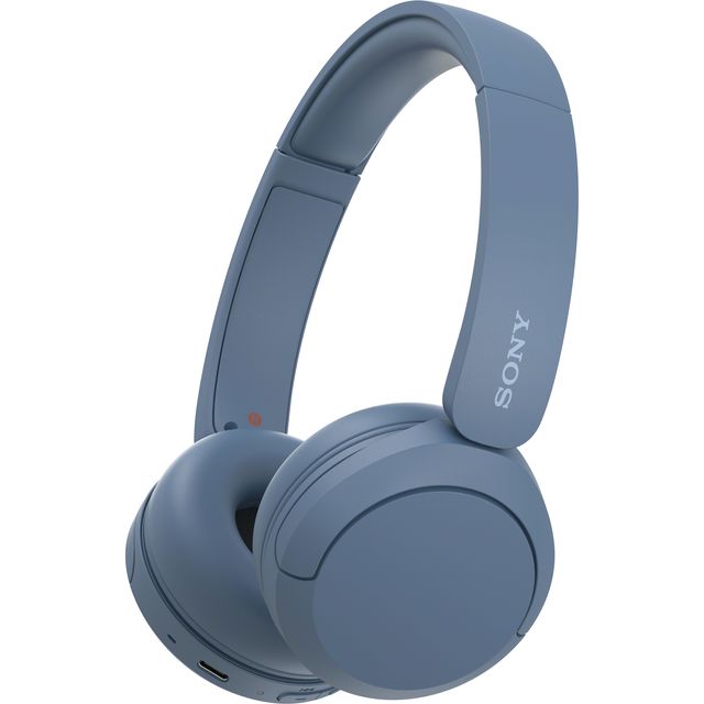 Sony WH-CH520 Wireless Bluetooth Headphones - up to 50 Hours Battery Life with Quick Charge, On-ear style - Blue & Integral 64GB USB 2.0 Flash Drive Courier Blue