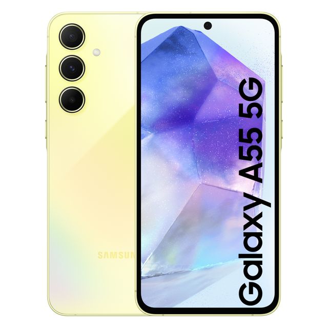 Samsung Galaxy A55 5G 128GB Smartphone in Awesome Lemon