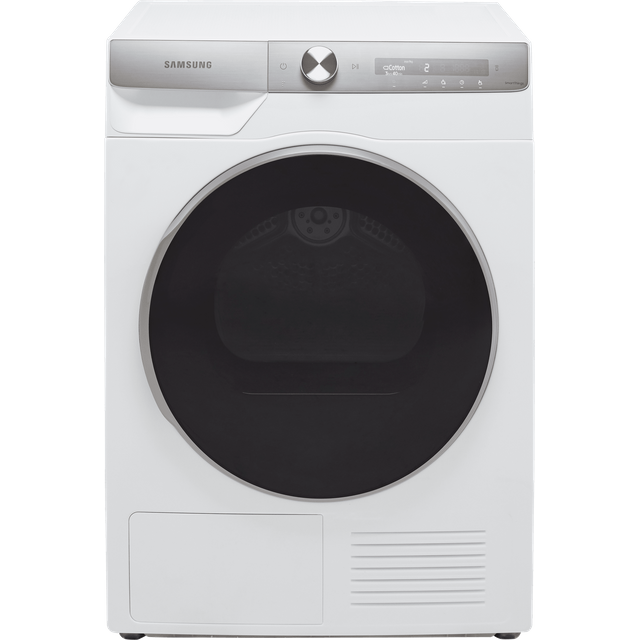 Samsung Series 9 OptimalDry™ DV90T8240SH Wifi Connected 9Kg Heat Pump Tumble Dryer – White – A+++ Rated