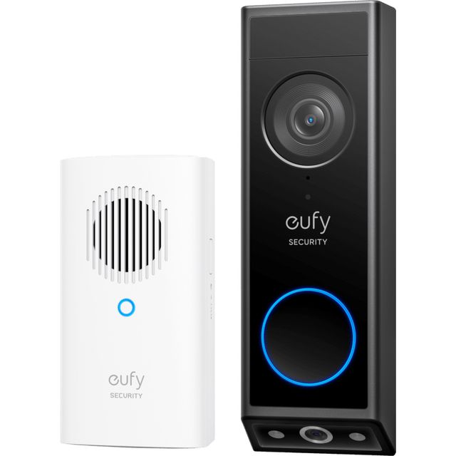 Eufy Video Doorbell E340 With Chime 1080p Home Security Camera - Black