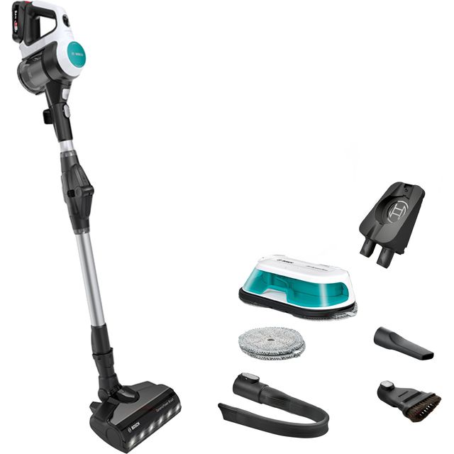 Bosch Unlimited 7 Aqua 2in1 BCS71HYGGB Cordless Vacuum Cleaner with up to 40 Minutes Run Time - White